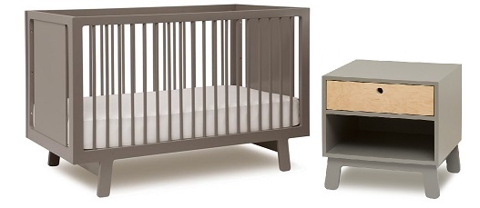 Oeuf Sparrow cot and nightstand